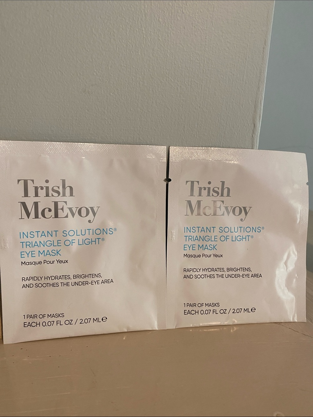 Trish McEvoy Instant Solutions Triangle of Light Eye Mask 2 Unopened Packages